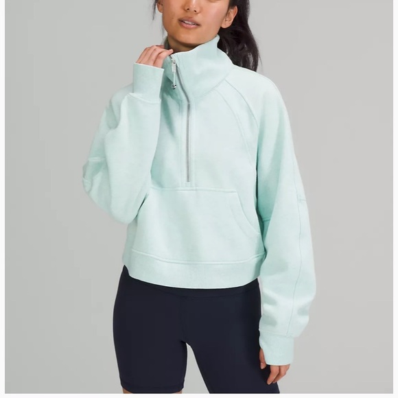 ❤️LULULEMON SCUBA OVERSIZED FUNNEL NECK HOODIE/JACKET-HEATHERED MINT-XL/XXL❤️ - Picture 2 of 16